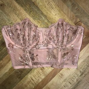 VS pink underwire corset